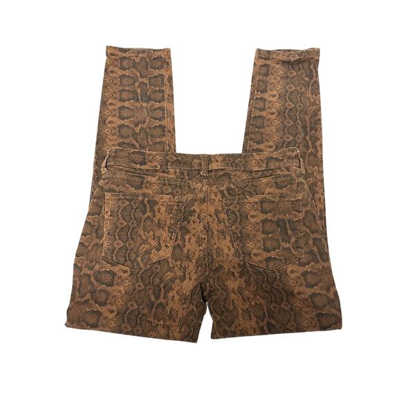 a.n.a A New Approach Womens Copper Brown Snake Print Skinny Jeans size 10 - Picture 5 of 6
